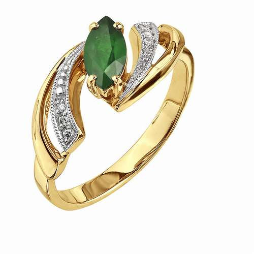 Купить кольцо из комбинированного золота с изумрудами арт. 000256 по цене 0 руб. в LoveDiamonds