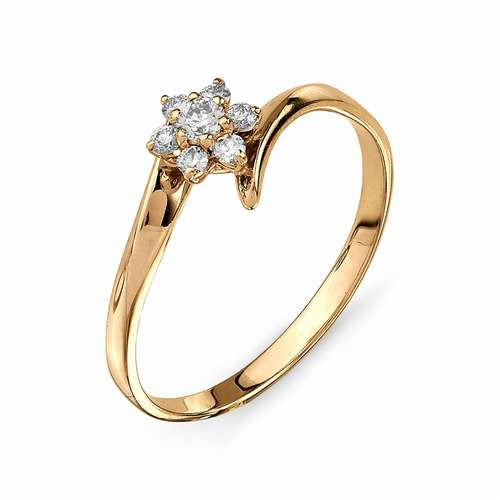 Купить кольцо из красного золота с бриллиантами арт. 000290 по цене 0 руб. в LoveDiamonds