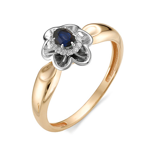 Купить кольцо из красного золота с сапфирами арт. 002943 по цене 16738 руб. в LoveDiamonds